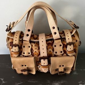 Limited edition weaved leather Mulberry Roxanne